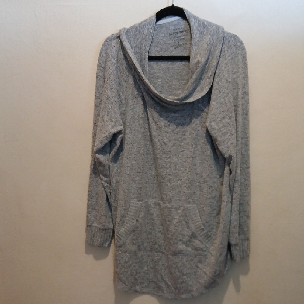 torrid Light Heather Gray Cowl Neck Pullover Sweater